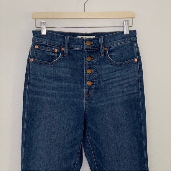 Madewell The Perfect Vintage Crop Button Front High Rise Jean Barnsdale Wash 26 - Picture 7 of 16
